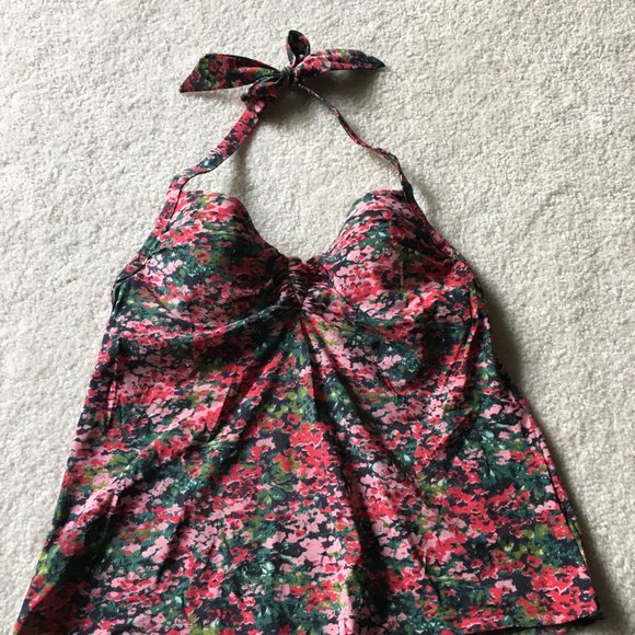 Lands' End 🏖Tankini Pushup Bra 🌊Swim Suit Beach beach👙☀️ Size 2 (XS) Halter - Picture 6 of 8